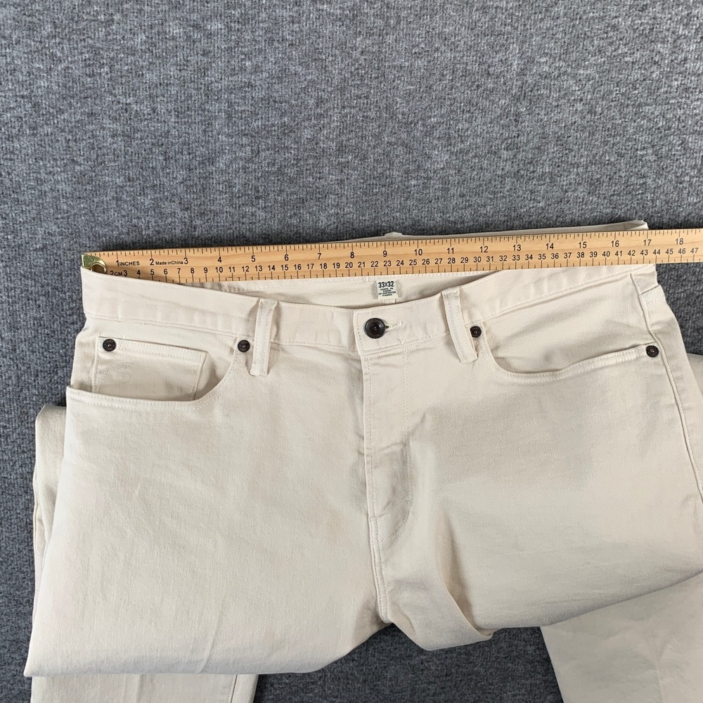 Todd Snyder Jeans Men 33x32 Cream Stretch 5 Pocket Pants Modern - Picture 6 of 16
